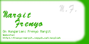margit frenyo business card
